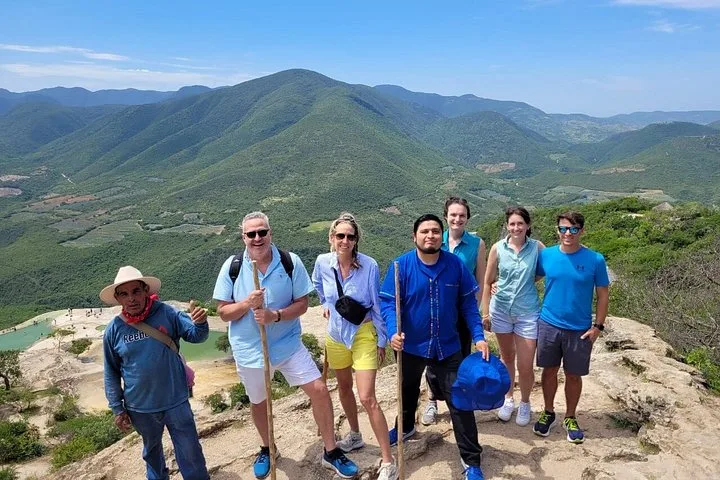 Petrified waterfalls of Hierve el Agua and pristine Pacific bays of Huatulco in Oaxaca